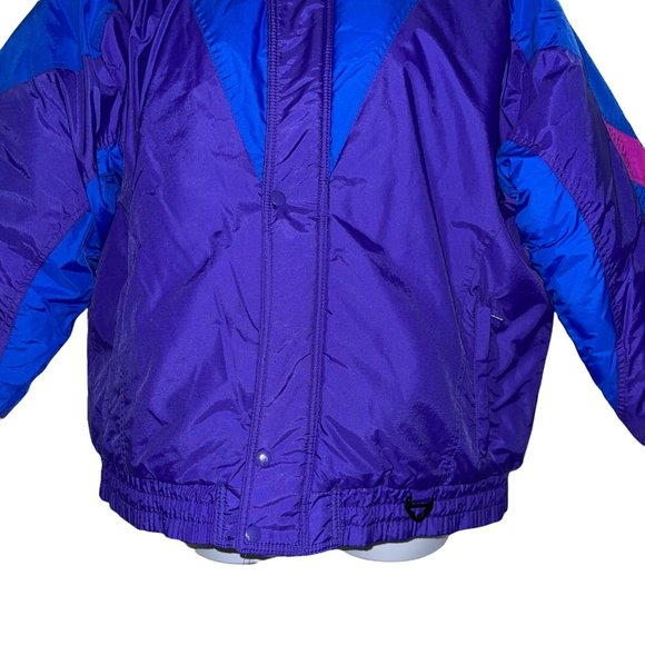 Vintage Steep Slopes Fashion Skiwear Colorblock Winter Ski Snow Gear Coat XL - Picture 3 of 10